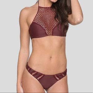 Acacia Swimwear Panama Top in Merlot